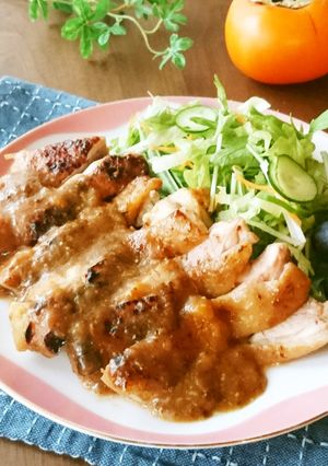 柿のこぶおろし☆マスタードチキンステーキ-レシピのメイン写真