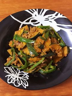 南瓜の味噌そぼろ炒め-レシピのメイン写真