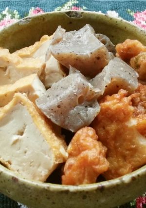 厚揚げ・こんにゃく・ちぎり天・・煮!-レシピのメイン写真