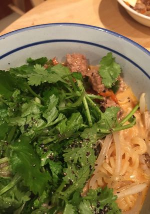 パクチー&辛ラーメンのマイルドゴマ風味-レシピのメイン写真
