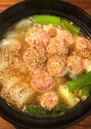 レンジで時短♡大根と鶏つくねの旨味鍋-レシピのメイン写真