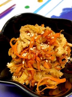 人参と油揚の炒め煮-レシピのメイン写真