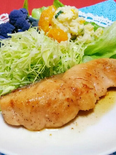 鮭のバター醤油味☆ステーキ風!-レシピのメイン写真