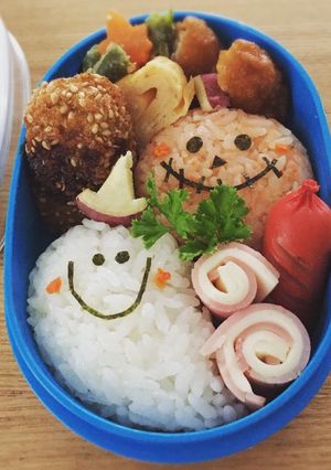キャラ弁☆ハロウィンのおにぎり弁当-レシピのメイン写真