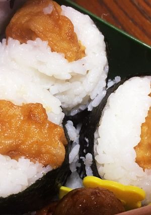 簡単・冷凍唐揚げの天むす-レシピのメイン写真