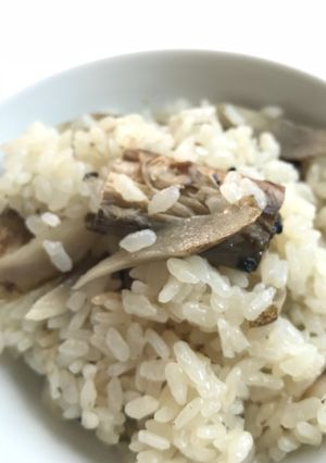 鯖缶とゴボウのフライパンで炊き込みご飯-レシピのメイン写真