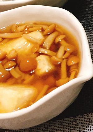 カリフワっ！なめこたっぷり揚げ出し豆腐！-レシピのメイン写真