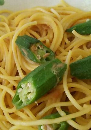 オクラとツナの和風パスタ-レシピのメイン写真