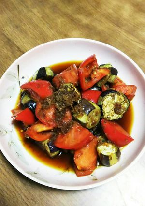 ナスとトマトの生姜醤油漬け-レシピのメイン写真