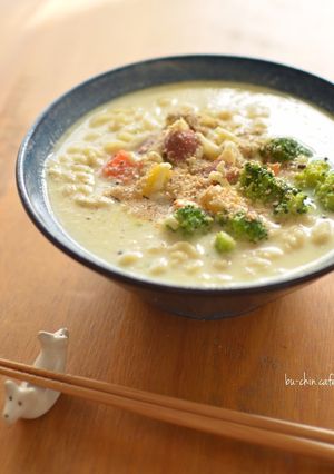 豆腐で簡単トロリ♡豆乳チャウダーラーメン-レシピのメイン写真
