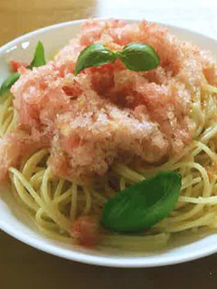 かきごおりとまとのシャリシャリパスタ-レシピのメイン写真