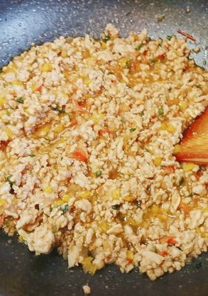 鶏ひき肉のガパオ風炒め-レシピのメイン写真
