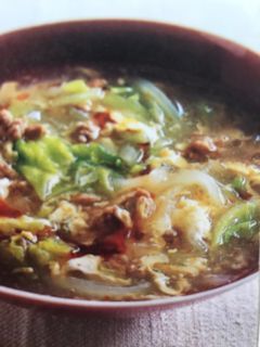 白菜のそぼろ卵スープ-レシピのメイン写真