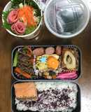 小松菜と牛肉のカレー炒め弁当