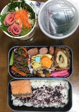 小松菜と牛肉のカレー炒め弁当-レシピのメイン写真