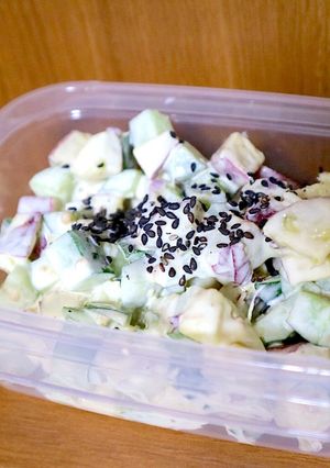 隠し味は醤油麹！きゅうりと薩摩芋サラダ-レシピのメイン写真