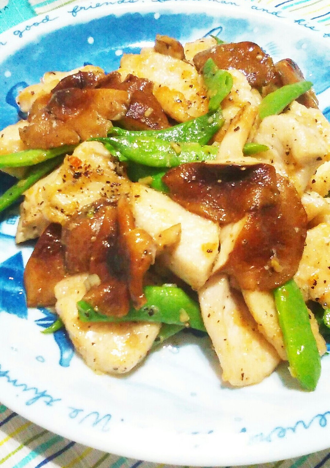 鶏むね肉といんげんのガーリックマヨ炒め-レシピのメイン写真