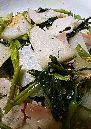 空芯菜と梨の炒め-レシピのメイン写真