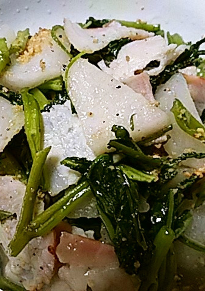 空芯菜と梨の炒め-レシピのメイン写真