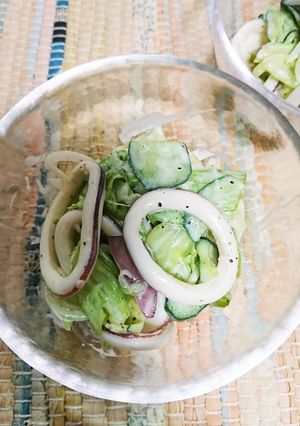 野菜たっぷりイカサラダ♪-レシピのメイン写真
