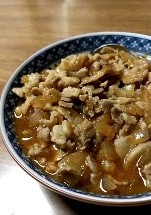 豚バラスライスで肉味噌ちゃん♪-レシピのメイン写真