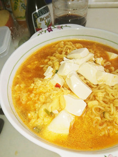 ふわとろ卵かけ辛ラーメン-レシピのメイン写真