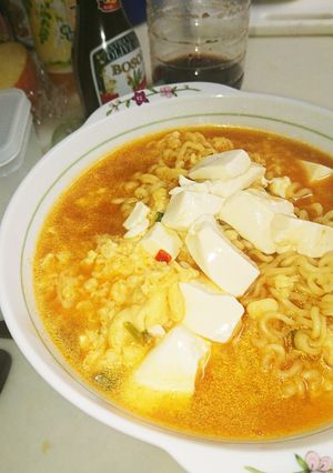 ふわとろ卵かけ辛ラーメン-レシピのメイン写真