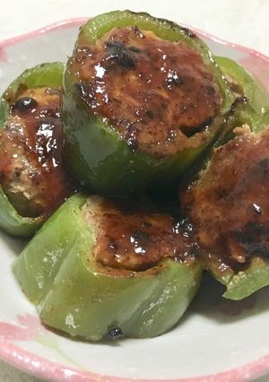 隠し味が効く！ピーマンの肉詰め♡-レシピのメイン写真