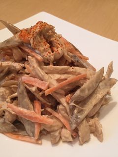 ゆで鶏のマヨネーズ和え 〜きんぴら風〜-レシピのメイン写真