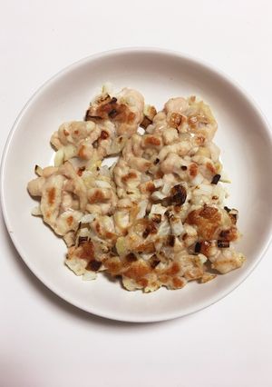 鶏肉と玉ねぎのかき揚げ風ハンバーグ-レシピのメイン写真