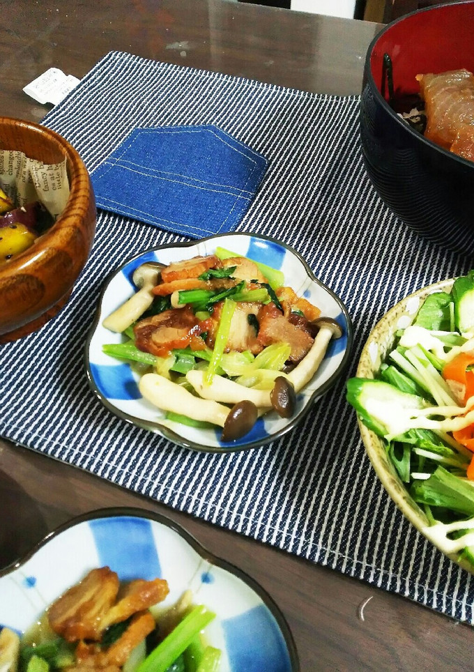 小松菜と焼豚の炒めもの-レシピのメイン写真