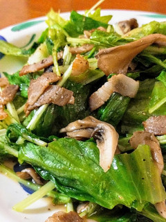 レタス外葉で☆レタスと水菜のホットサラダ-レシピのメイン写真