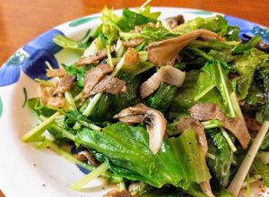 レタス外葉で☆レタスと水菜のホットサラダ-レシピのメイン写真