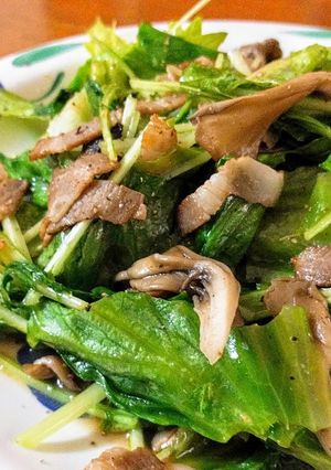 レタス外葉で☆レタスと水菜のホットサラダ-レシピのメイン写真