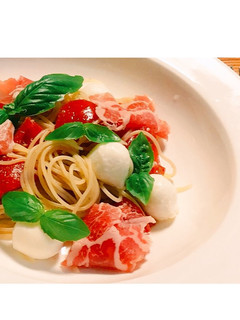 トマトとバジルの冷製パスタ-レシピのメイン写真