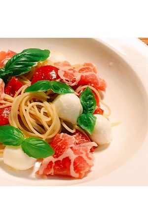 トマトとバジルの冷製パスタ-レシピのメイン写真