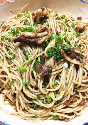 【失敗作】アオリイカのイカ墨パスタ-レシピのメイン写真