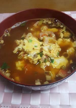 玉子とトマトのうまからラーメン-レシピのメイン写真