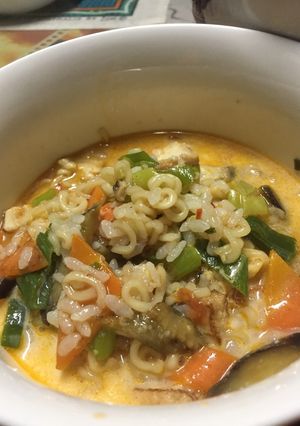 雑炊ミルク辛ラーメン-レシピのメイン写真