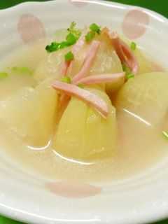 *コールラビとハムのスープ煮*-レシピのメイン写真