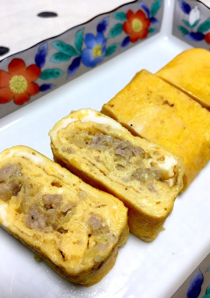 餃子の具で だし巻き卵-レシピのメイン写真