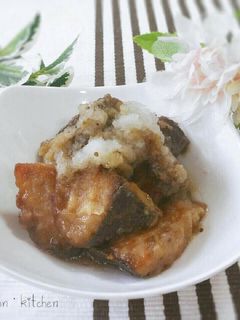 ブリの味噌竜田揚げ♥茄子こぶおろし-レシピのメイン写真