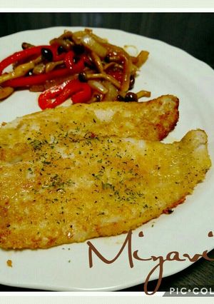 白身魚のさくさくマヨチーズパン粉焼き♡-レシピのメイン写真