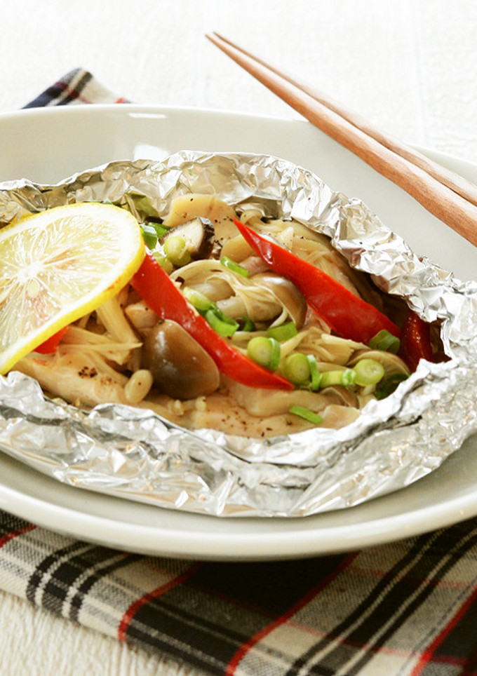 きのこと鶏むね肉のホイル焼き☆-レシピのメイン写真