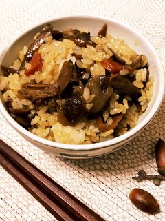 薄切り牛肉・舞茸・人参☆簡単混ぜごはん-レシピのメイン写真