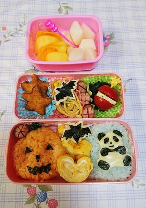 キャラ弁☆ハロウィン&パンダシャンシャン-レシピのメイン写真