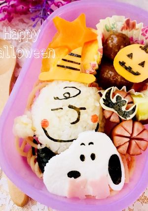 スヌーピー♡ハロウィンキャラ弁当-レシピのメイン写真
