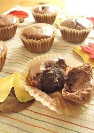 渋皮煮入り 米粉ココアカップケーキ-レシピのメイン写真