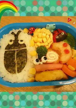 夏☆カブトムシ・てんとう虫のキャラ弁❤-レシピのメイン写真