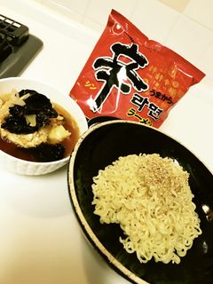 『辛ラーメン』でピリ辛&まろやかつけ麺-レシピのメイン写真